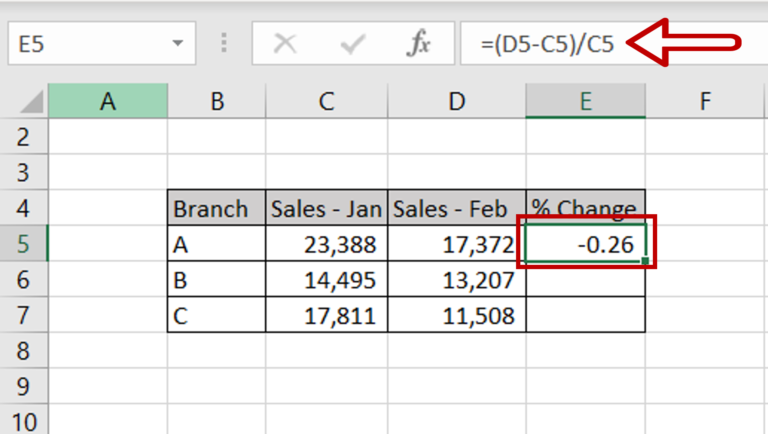 how-to-calculate-percentage-decrease-in-excel-spreadcheaters