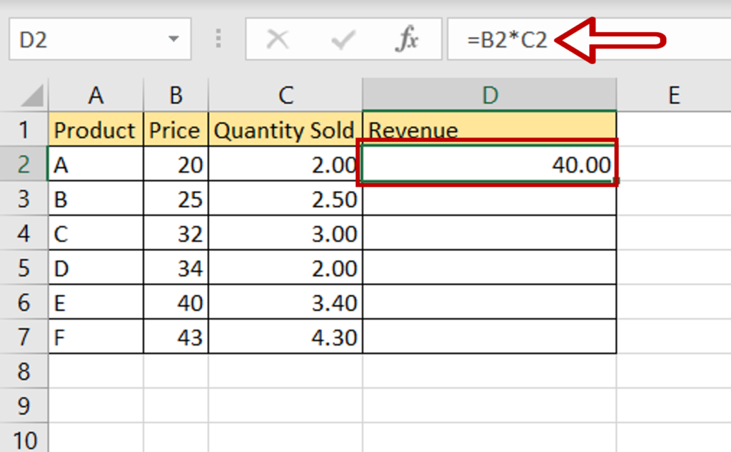 how-to-calculate-revenue-in-excel-spreadcheaters