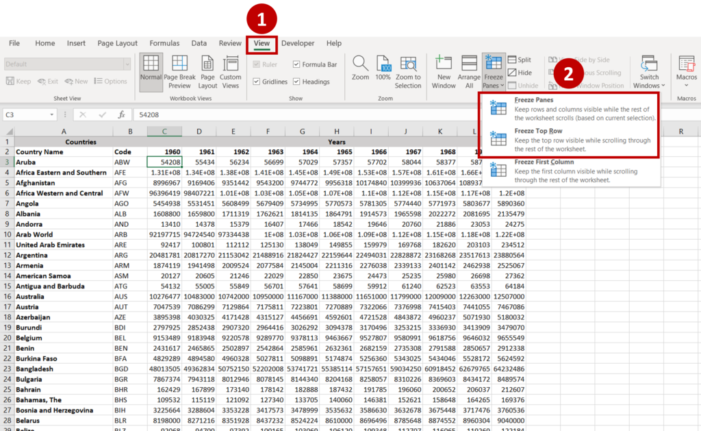 how-to-freeze-first-two-rows-in-excel-2017-windowras