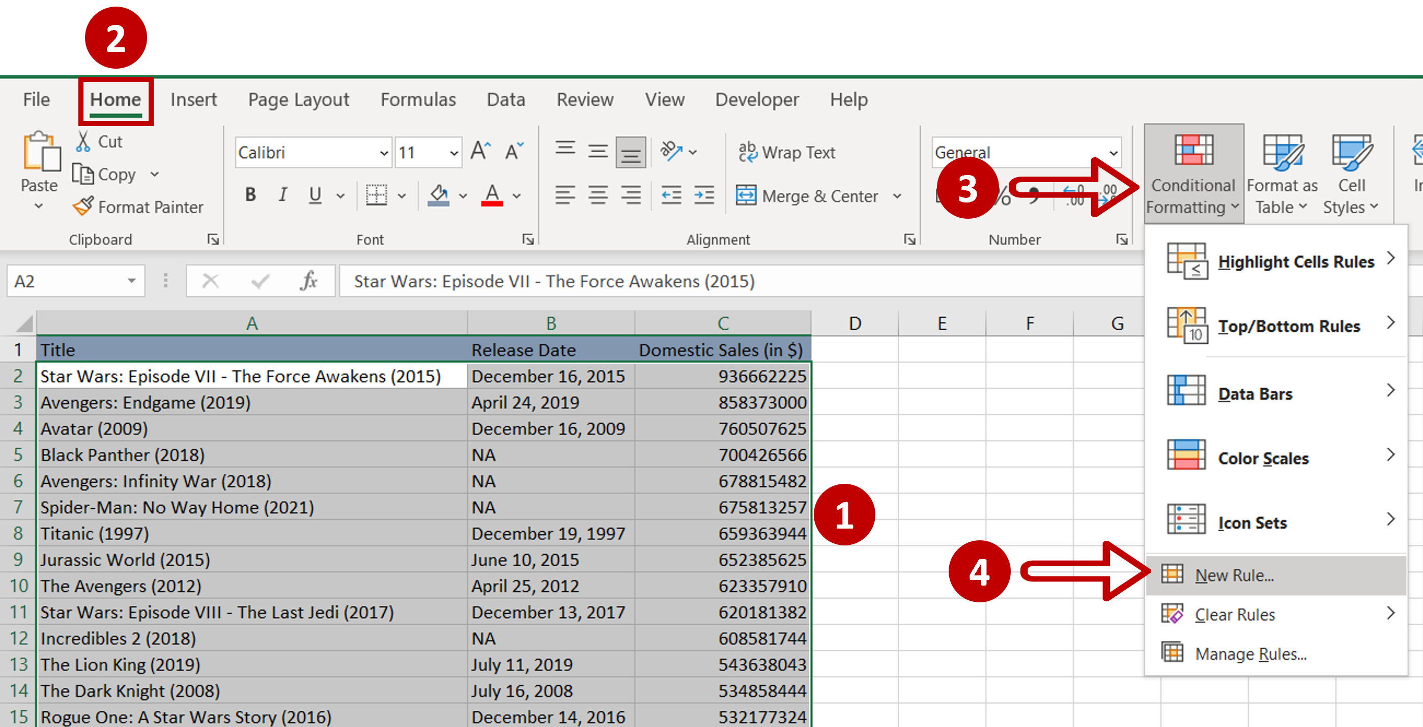 row-excel