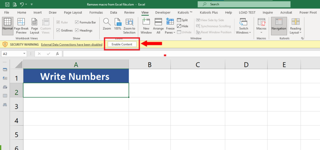 How To Remove Macro From Excel File