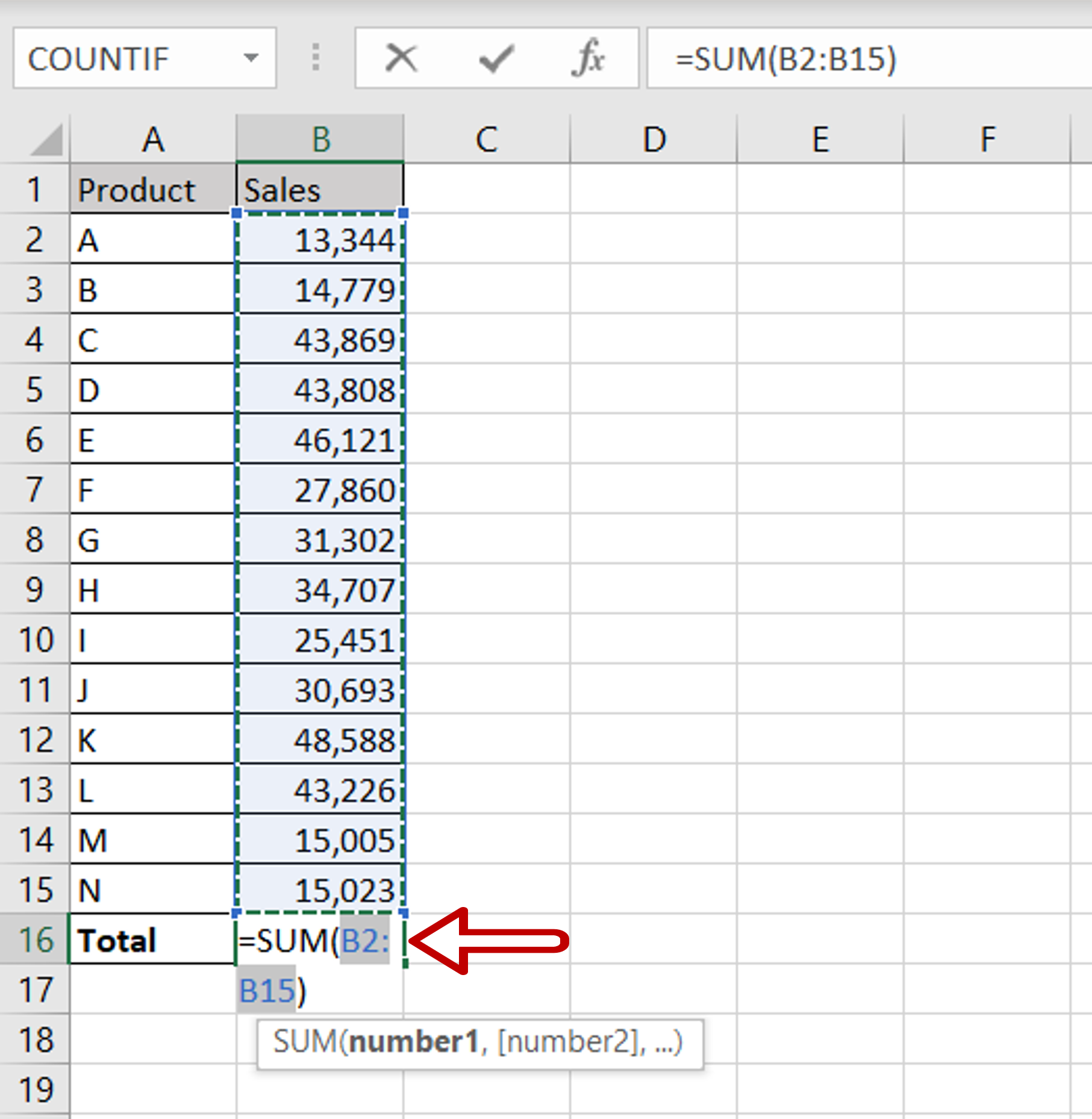 How To Add Numbers In An Excel Column | SpreadCheaters