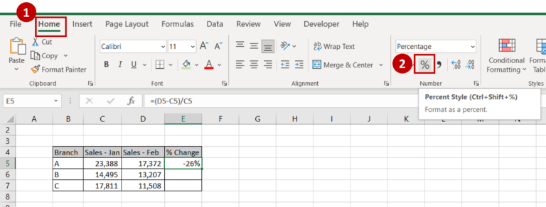 How To Calculate Percentage Decrease In Excel | SpreadCheaters