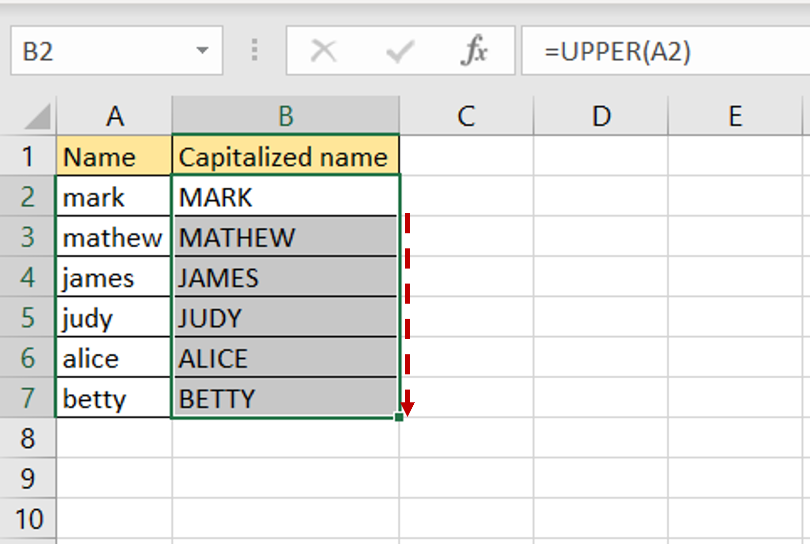 How To Capitalize Letters In Excel | SpreadCheaters