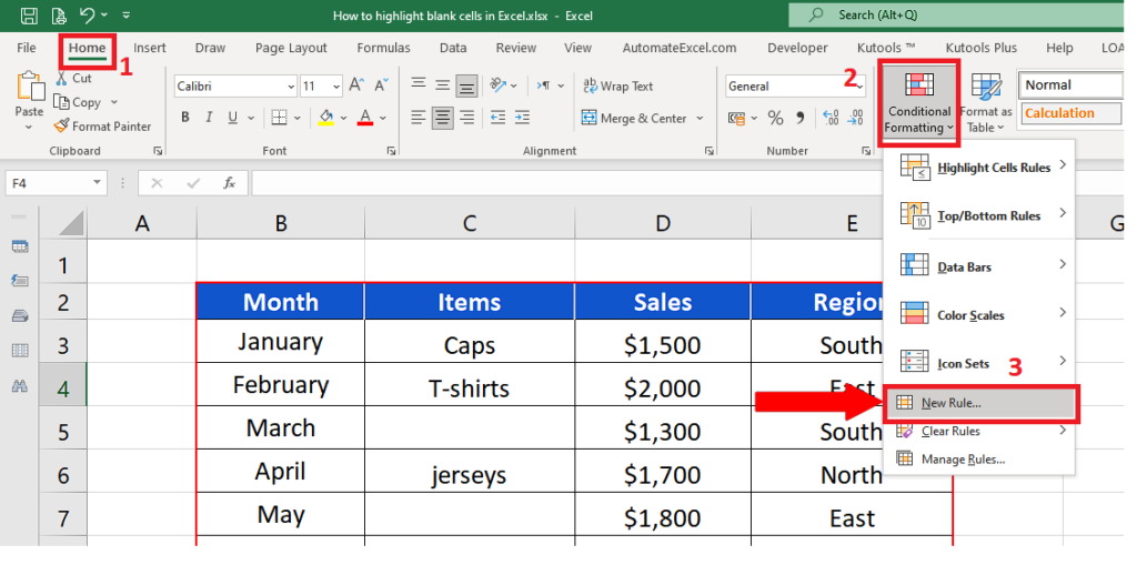 How To Highlight Blank Cells In Excel