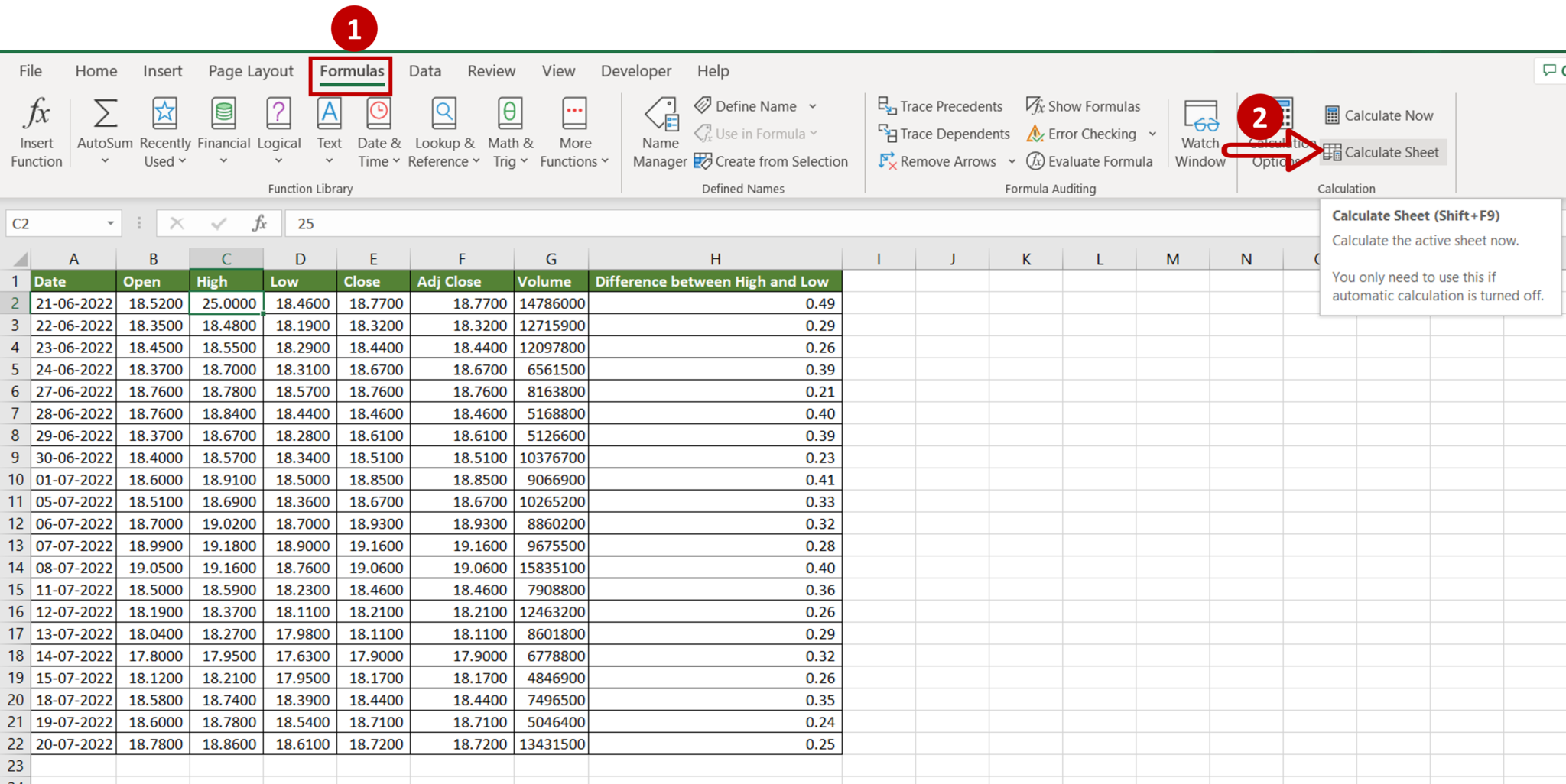 How To Recalculate In Excel 