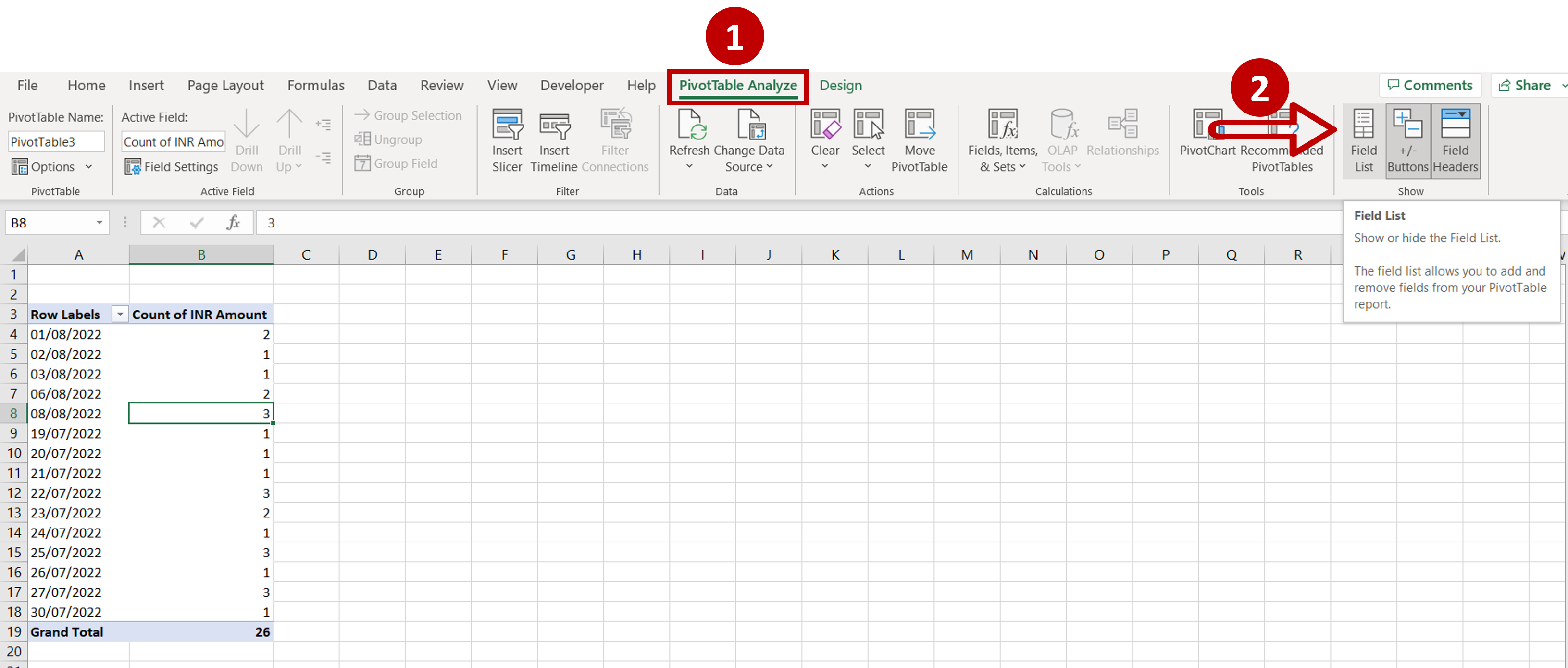 How To Turn On Pivot Table Field List In Excel | SpreadCheaters