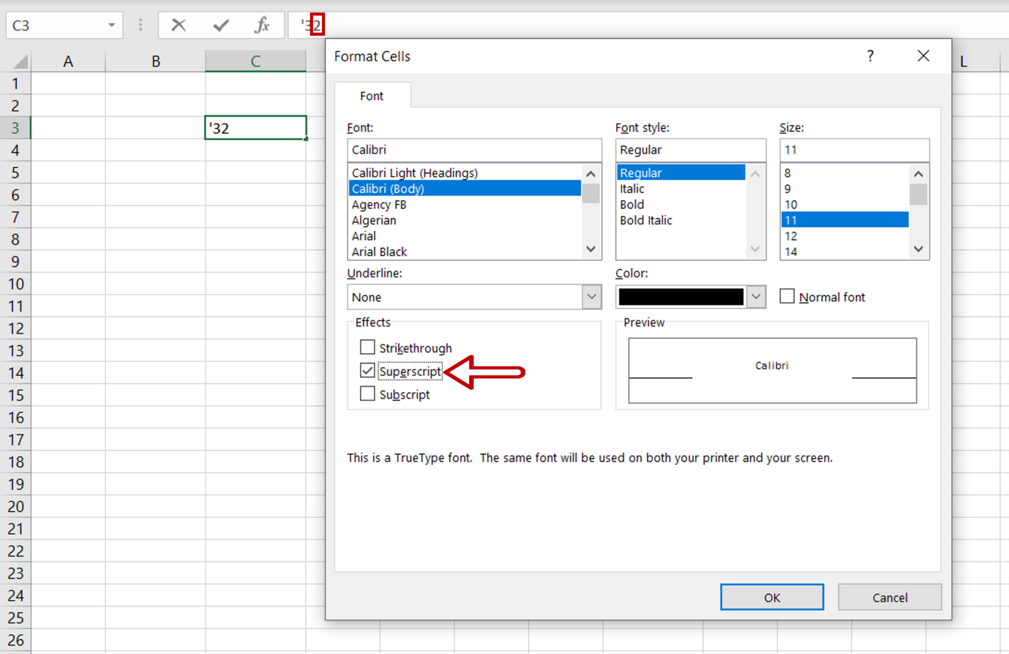 How To Type Squared In Excel | SpreadCheaters