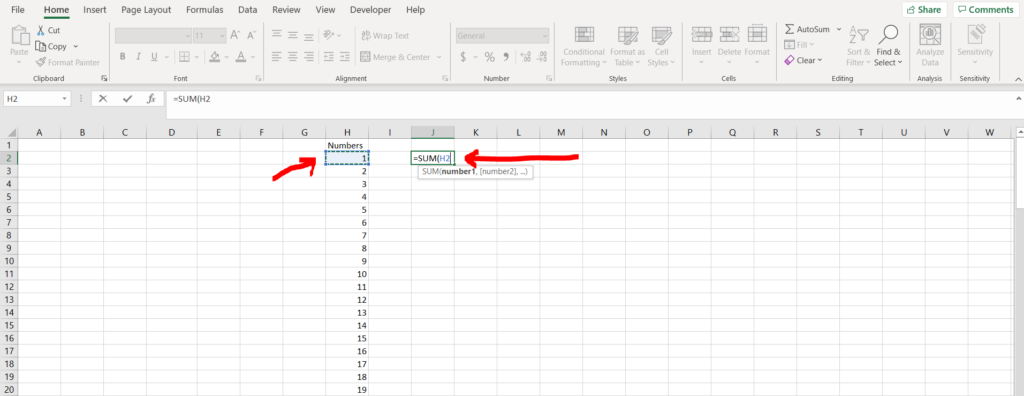 How To Add All The Numbers In A Column In Excel | SpreadCheaters