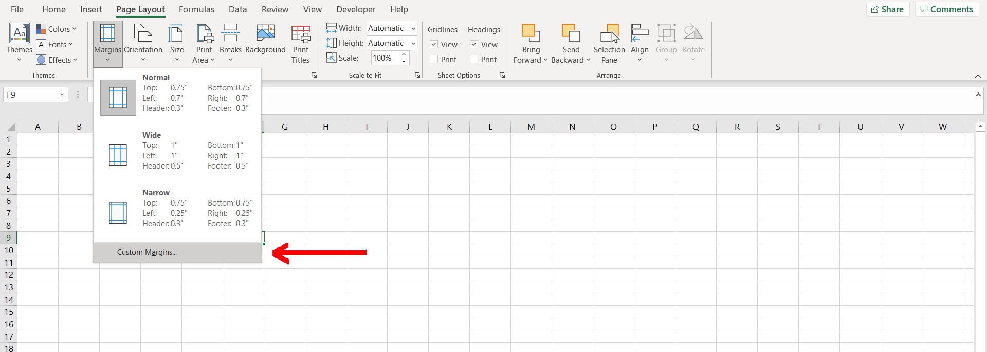 How Do I Change Horizontally In Excel