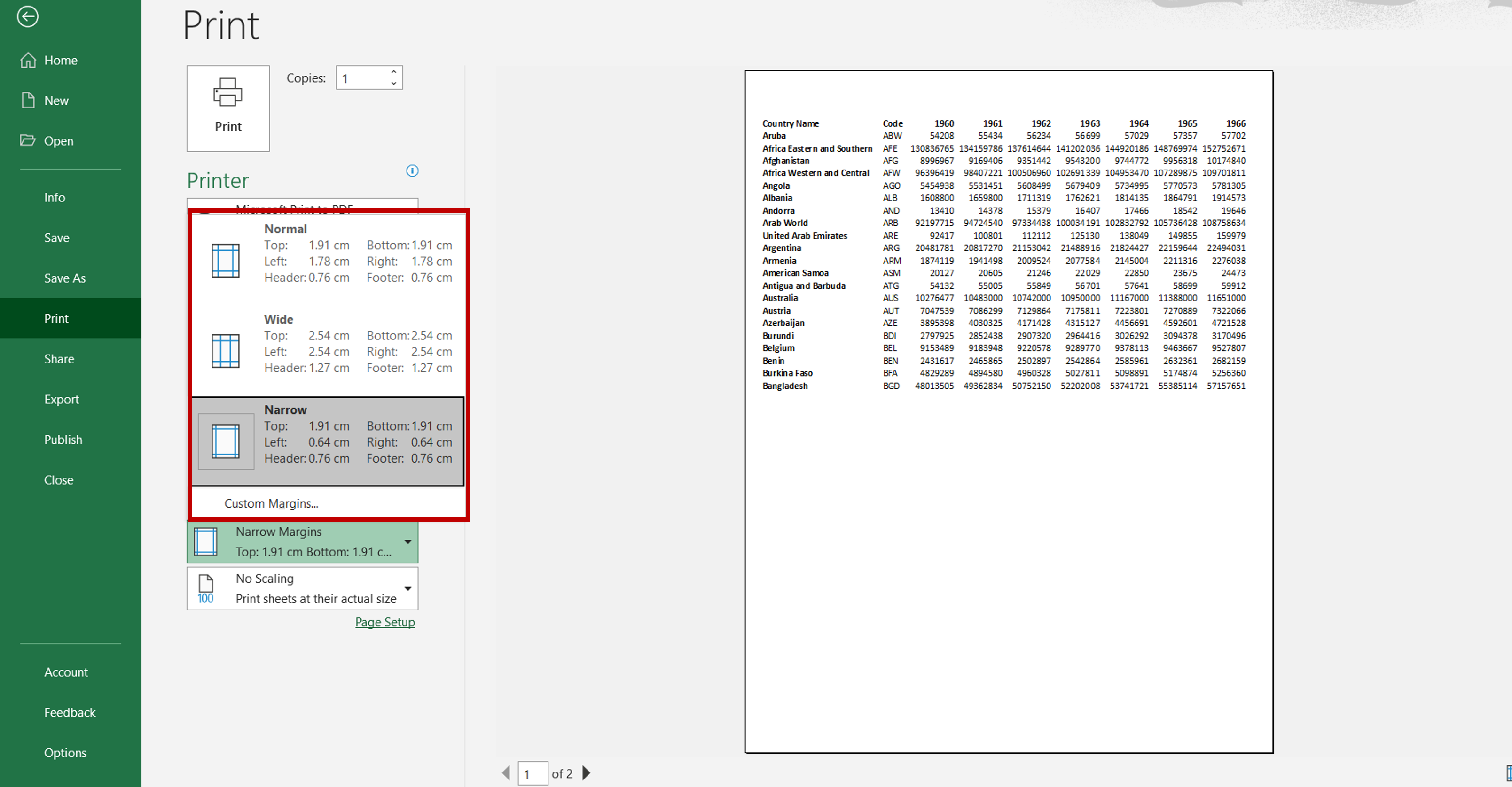 Change Margins In Excel Chart