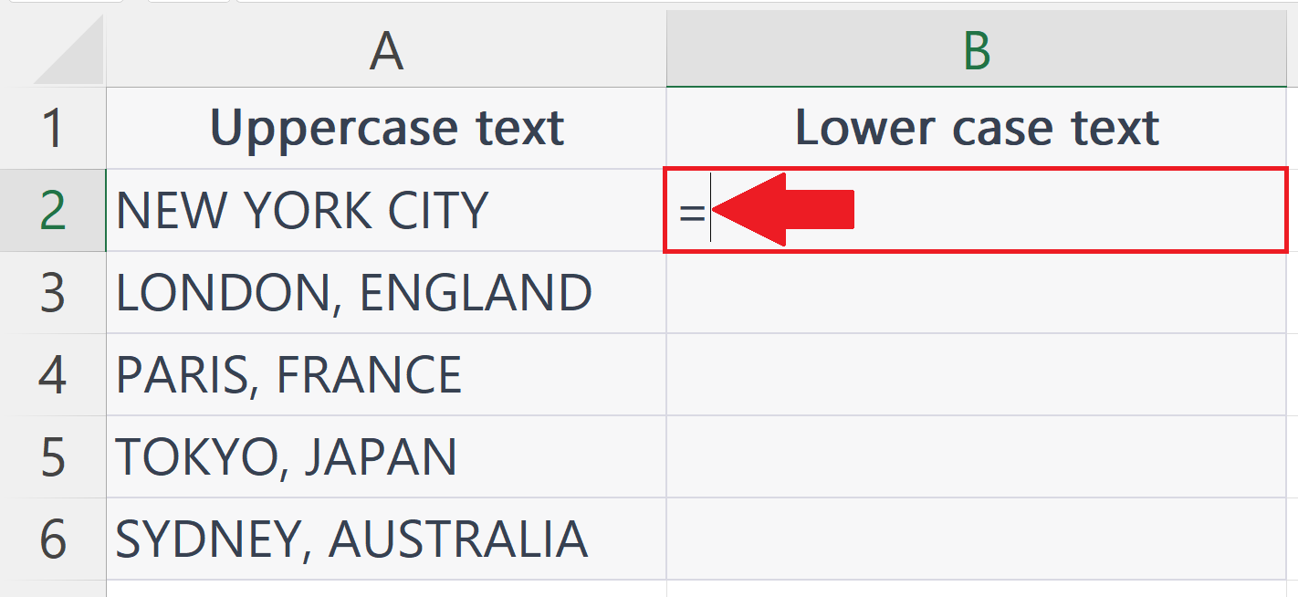 How To Convert Text From Uppercase To Lowercase In Microsoft Excel 