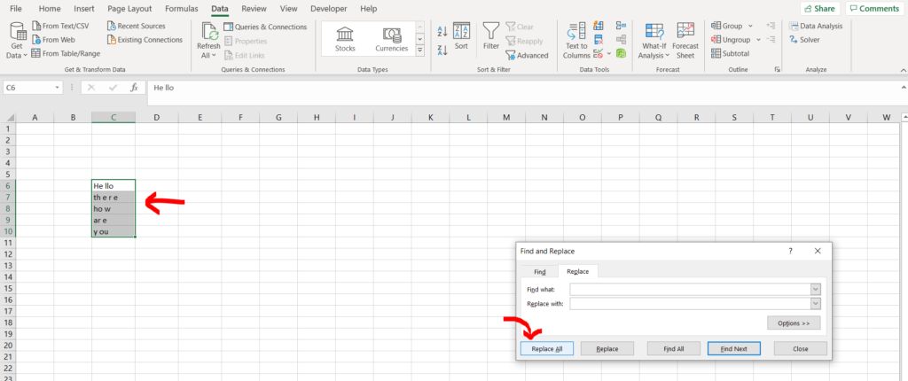 How To Delete Extra Space In Excel