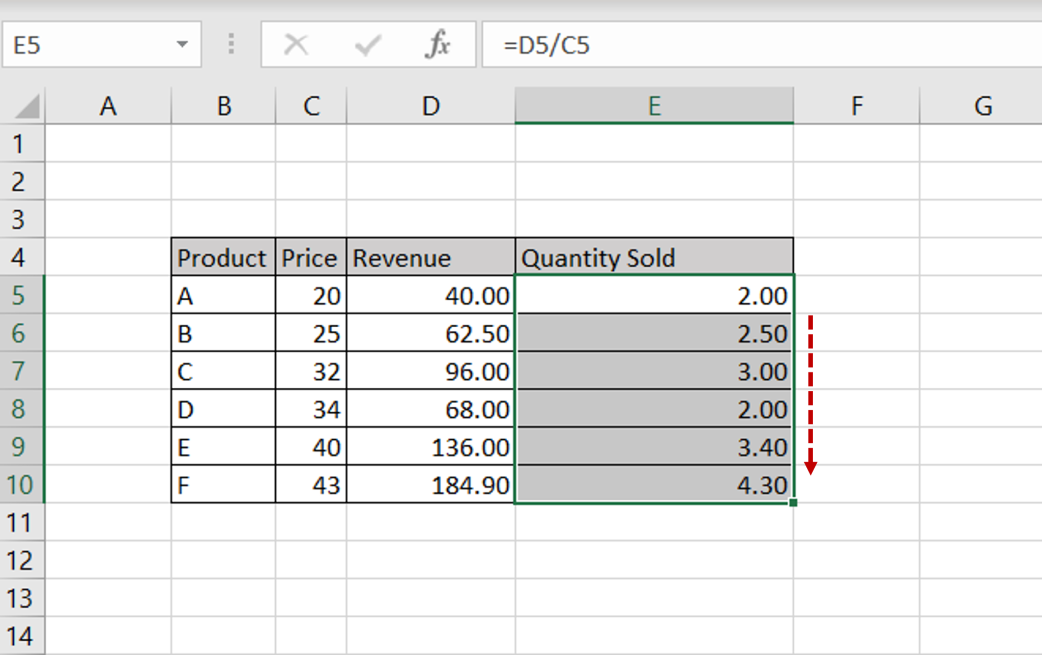 How To Divide Columns In Excel | SpreadCheaters