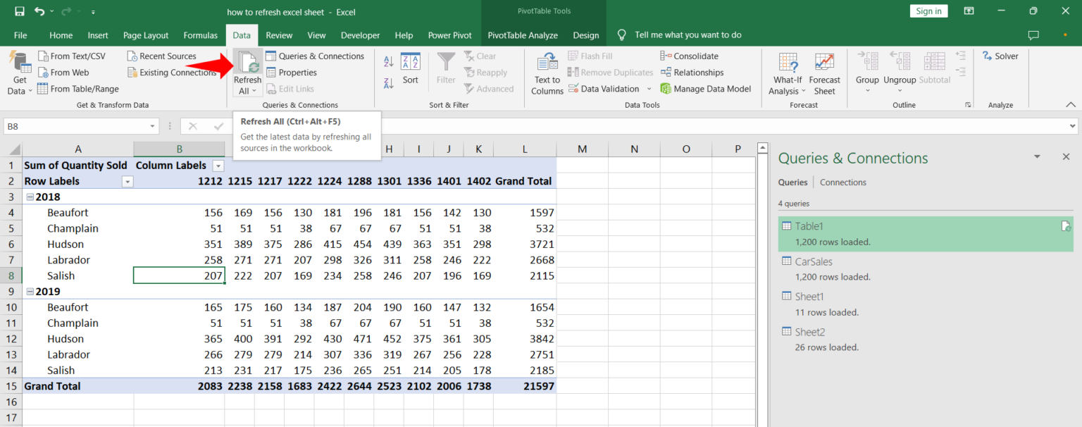 How To Refresh A Worksheet In Excel | SpreadCheaters