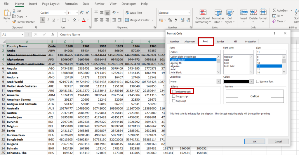 how-to-remove-strikethrough-in-excel-spreadcheaters