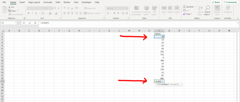 How To Write A Sum Formula In Excel | SpreadCheaters