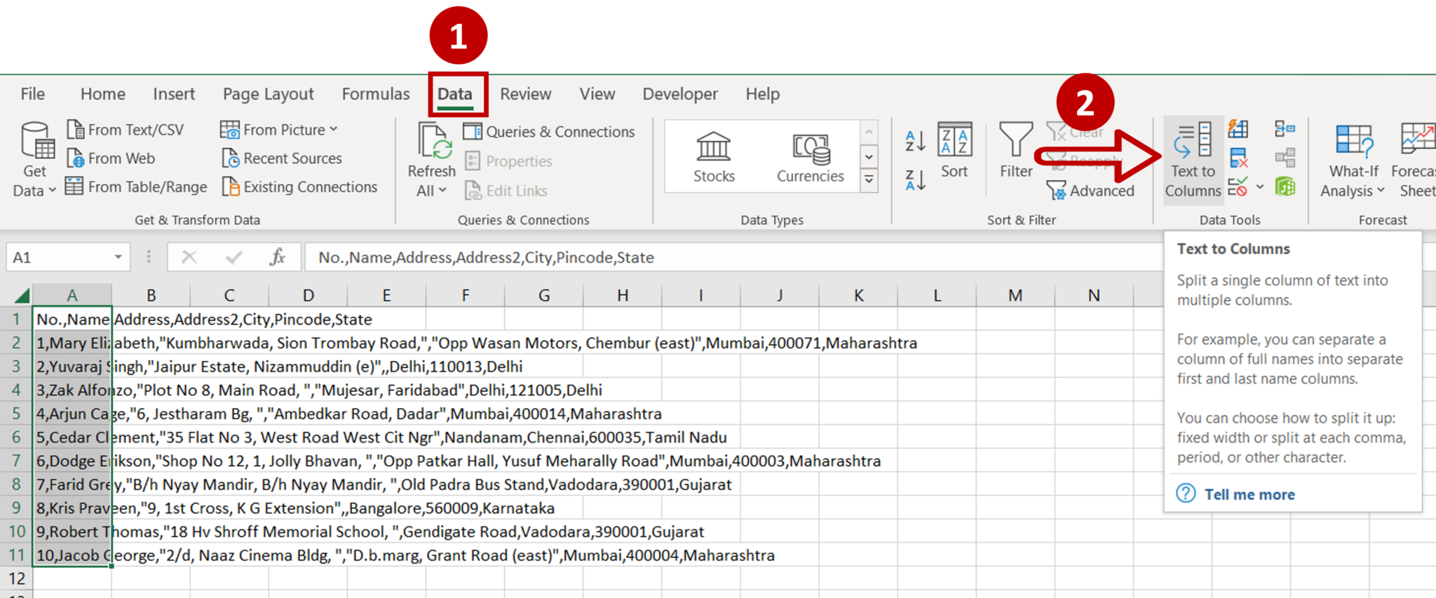 How To Paste Comma-separated Values In Excel