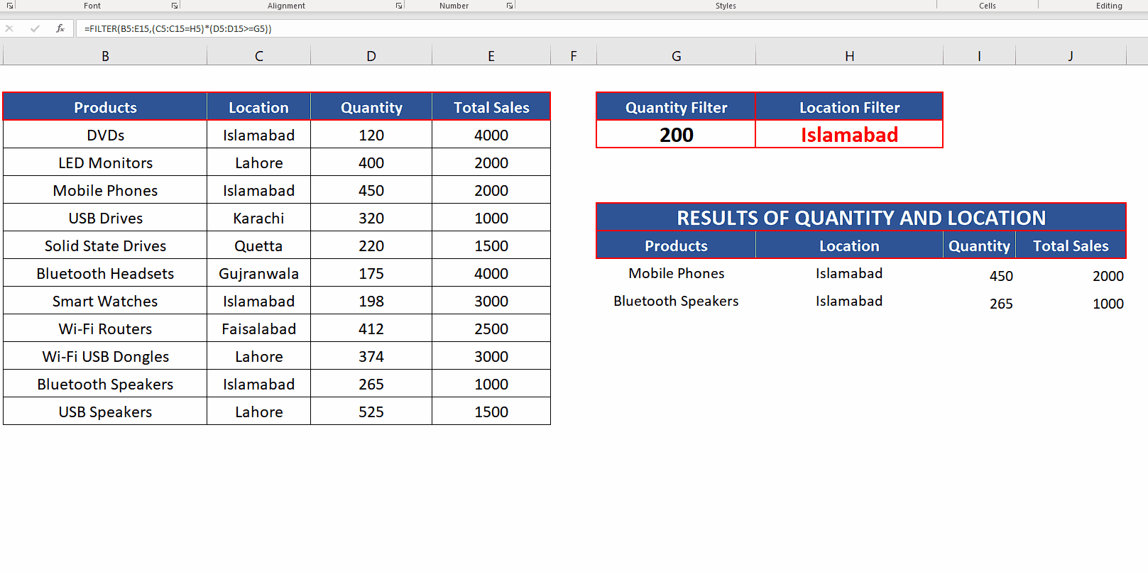How To Use Filter Function With Multiple Criteria In Excel | SpreadCheaters