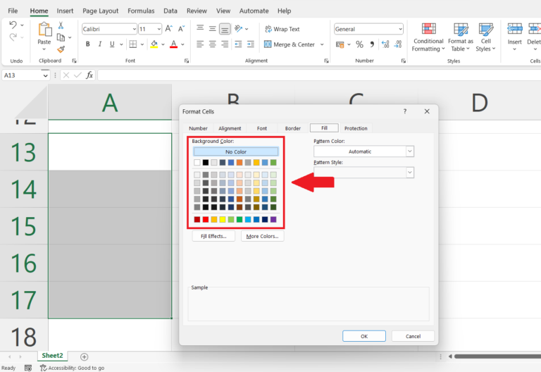 How To Apply Gradient Fill In Microsoft Excel | SpreadCheaters