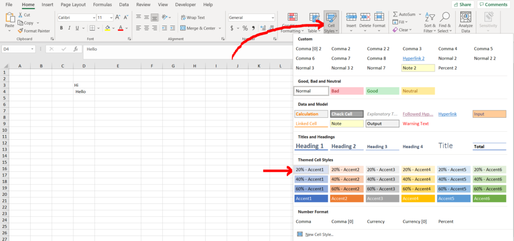 How To Apply Accent 1 In Excel SpreadCheaters   Step 3 How To Apply Accent 1 In Excel 1024x481 