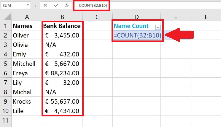 how-to-count-names-in-excel-spreadcheaters