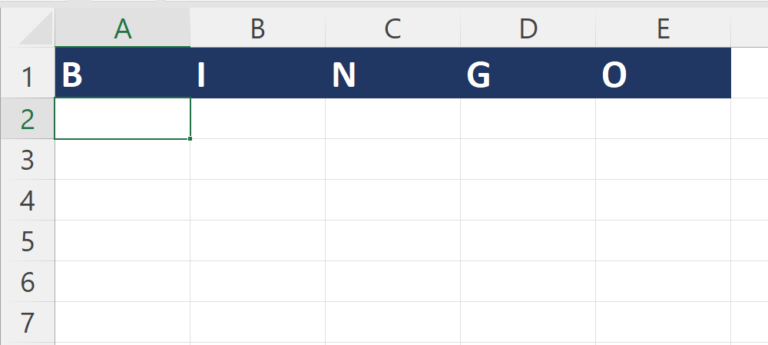 How To Make bingo cards In Microsoft excel Spreadcheaters How To Make bingo cards In Microsoft excel Spreadcheaters