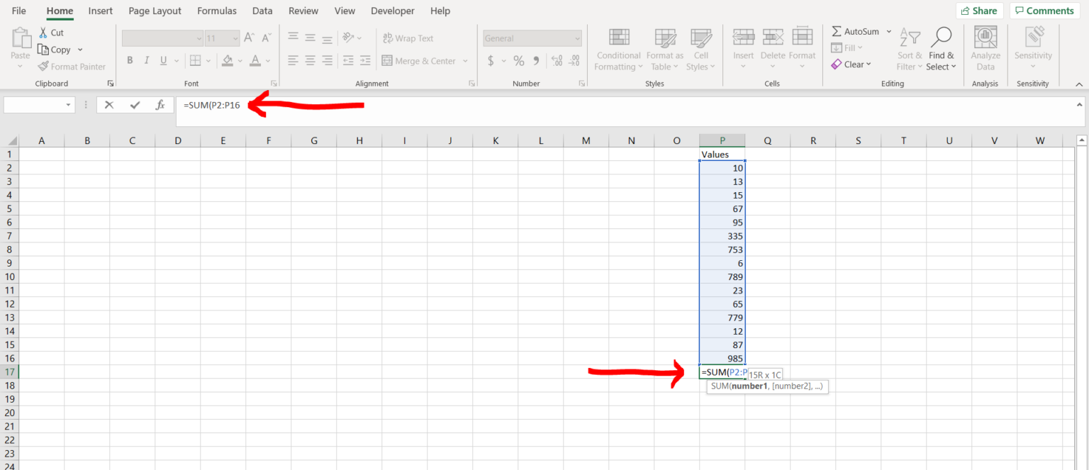 How To Write A Sum Formula In Excel | SpreadCheaters
