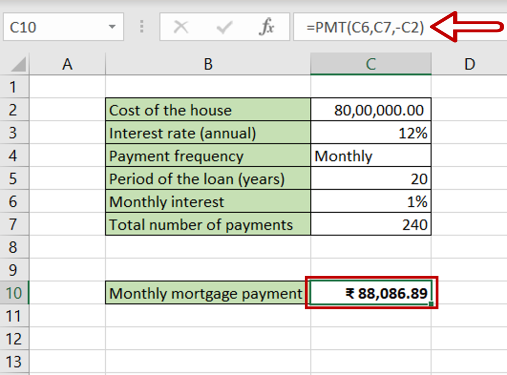 How to calculate monthly mortgage payments in excel spreadcheaters