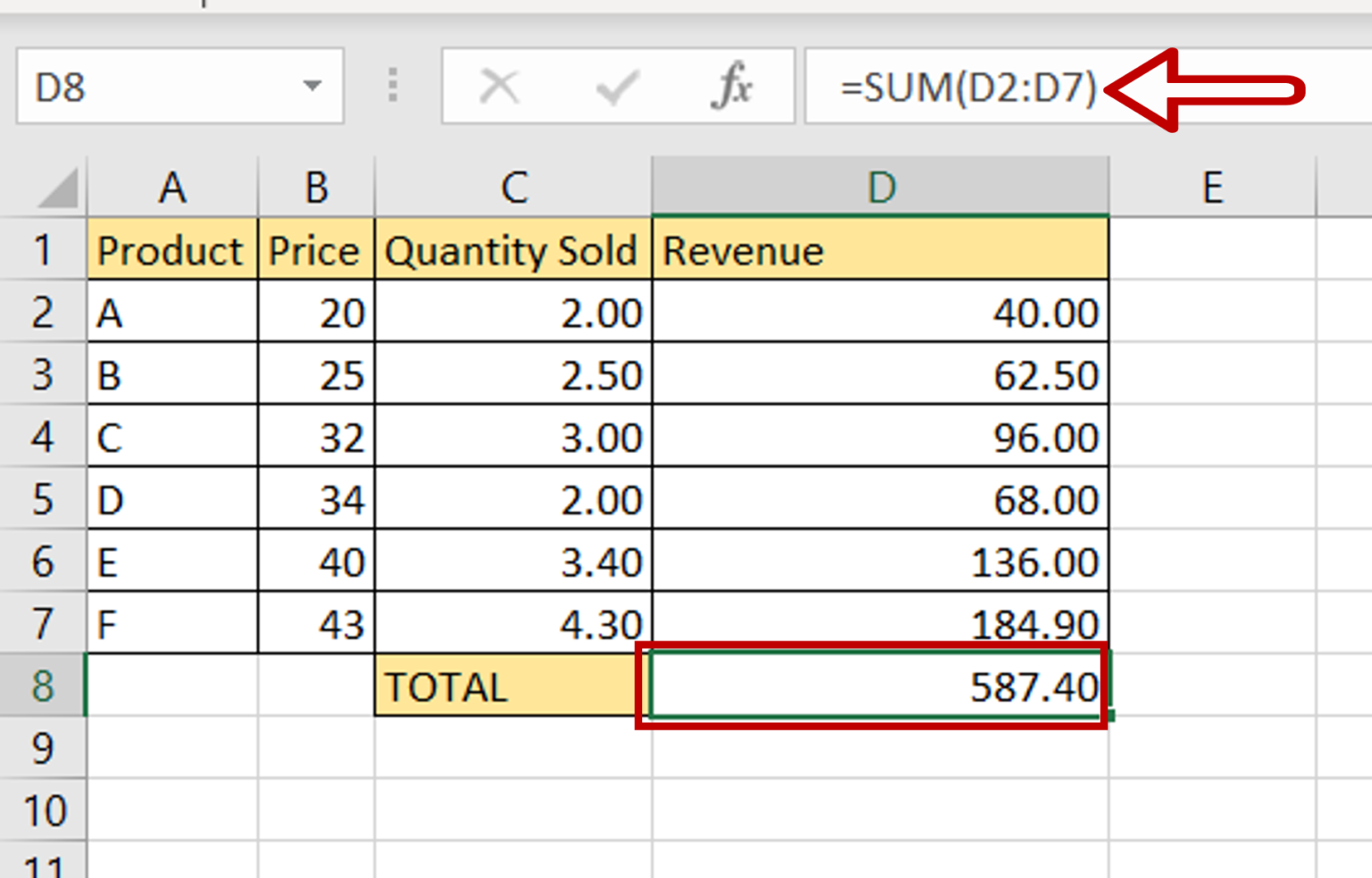 how-to-calculate-revenue-in-excel-spreadcheaters