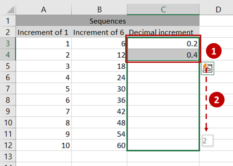 How To Make Number Sequence In Excel 2010