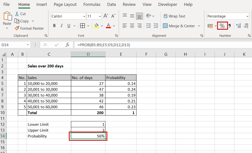 How To Find Probability In Excel | SpreadCheaters