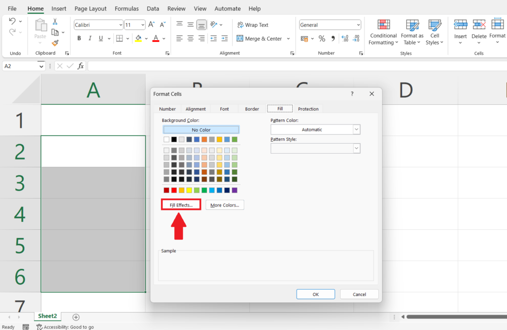 How To Apply Gradient Fill In Microsoft Excel | SpreadCheaters