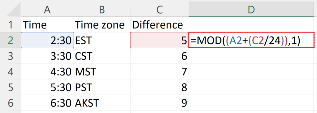 How to convert time zone in microsoft excel spreadcheaters