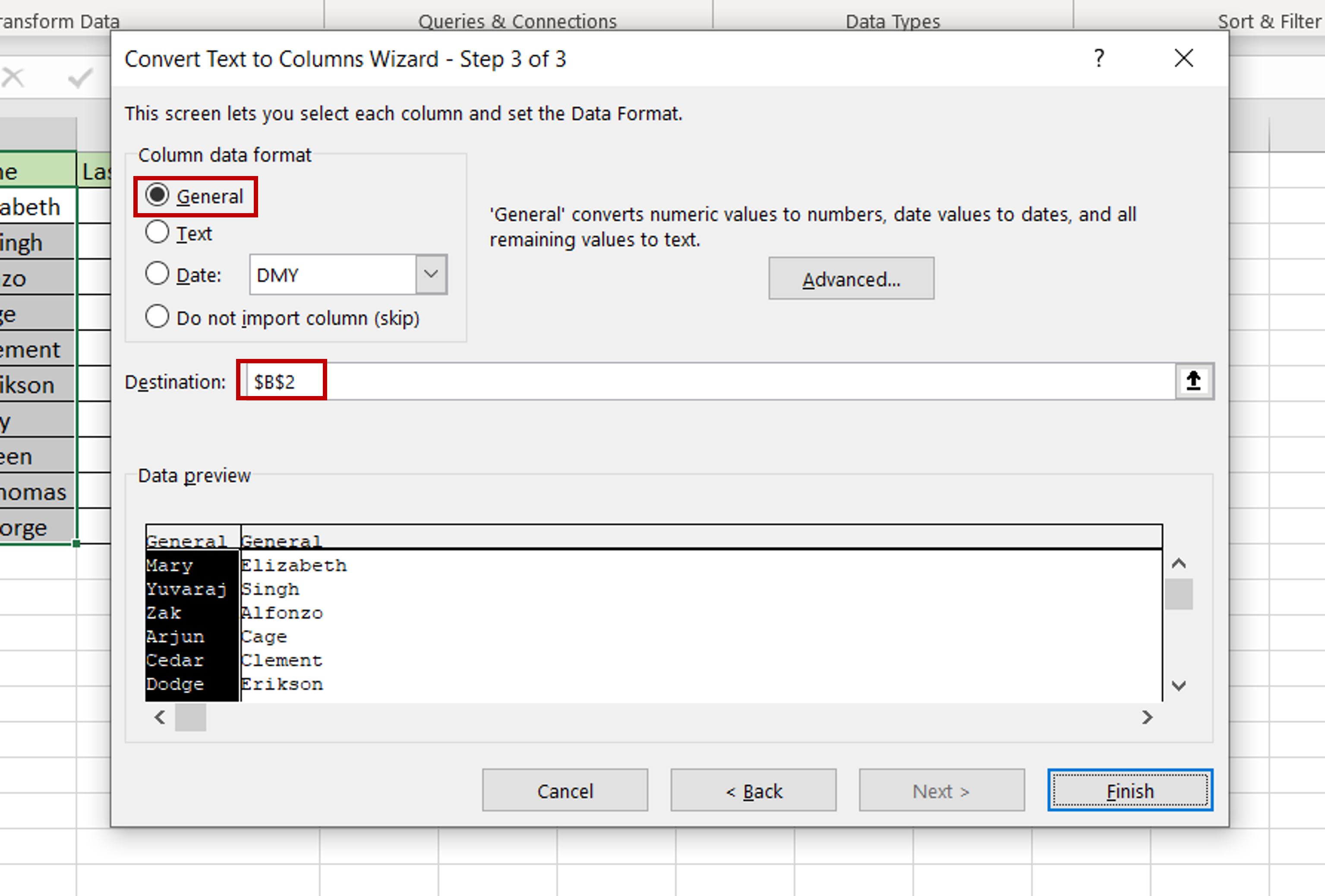 How To Convert Text To Columns In Excel | SpreadCheaters