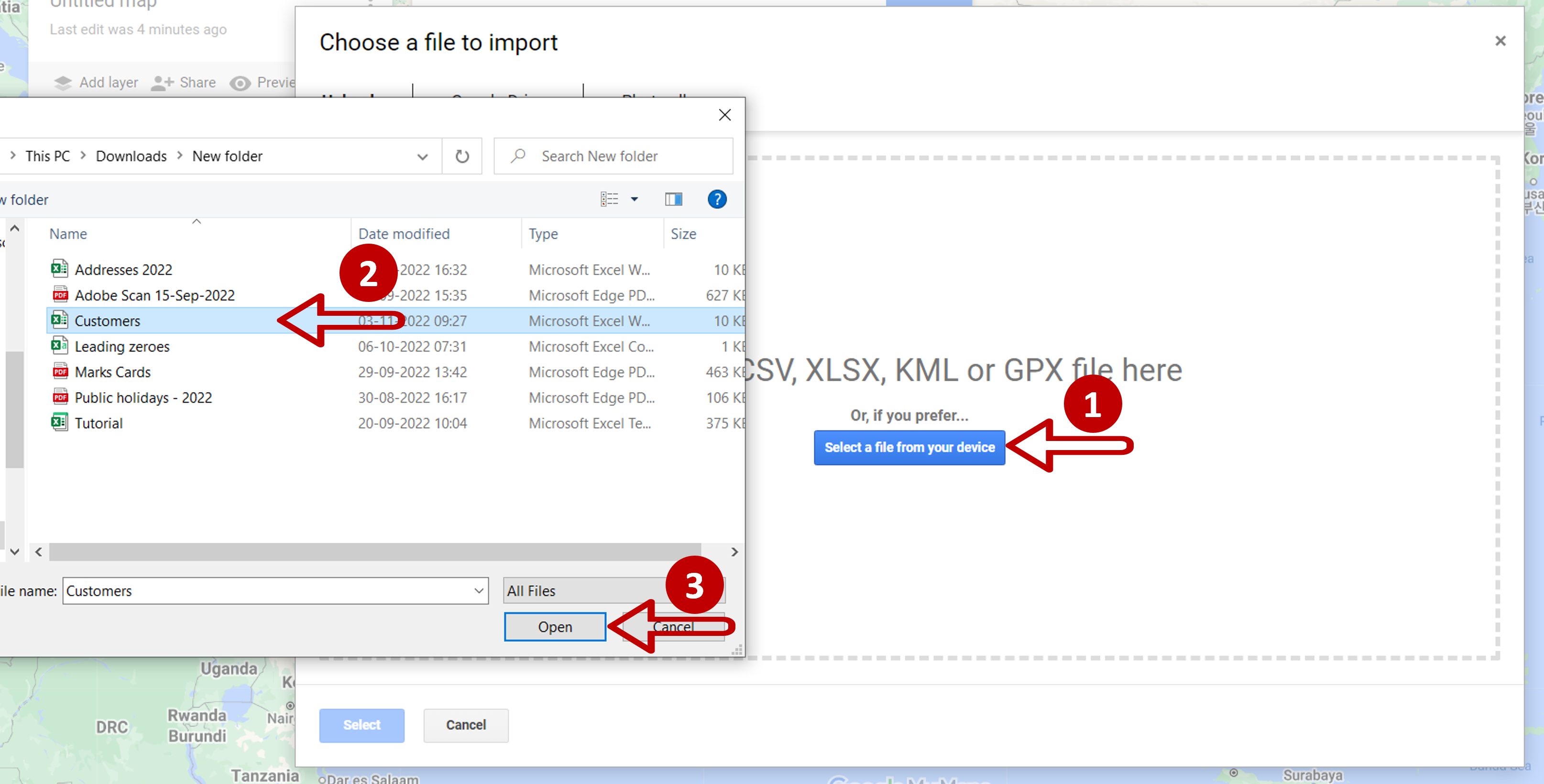 How To Create A Google Map With Excel Data | SpreadCheaters