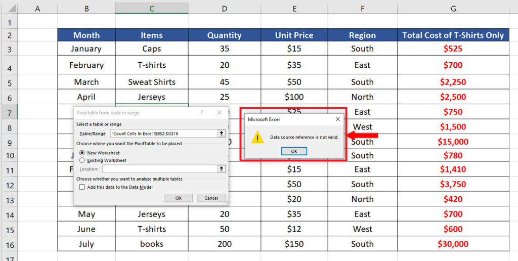 How To Fix Pivot Table Data Source Reference Not Valid SpreadCheaters